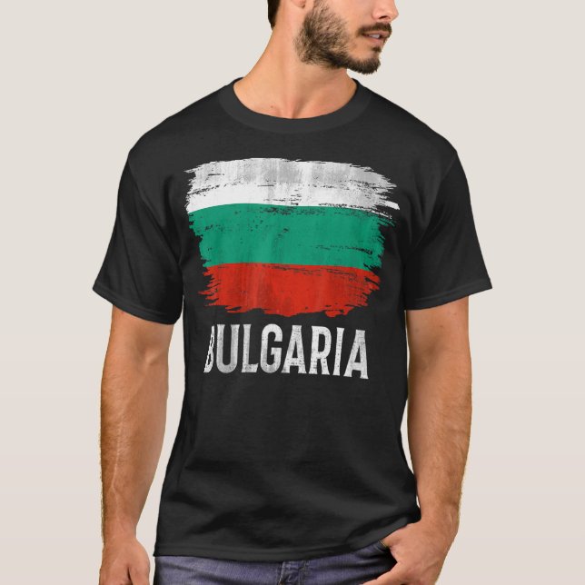 Camiseta Vintage Bulgaria Flag Para Búlgaro (Frente)