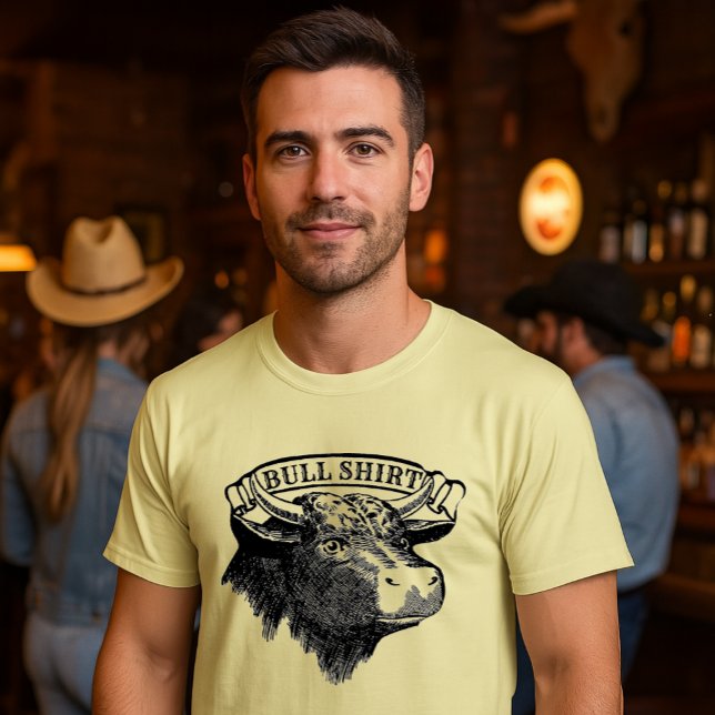 Camiseta Vintage Bull Head Template Bull (Criador carregado)