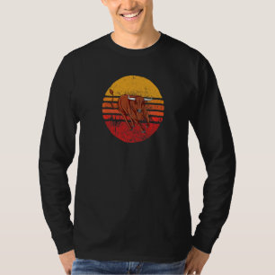 Camiseta Vintage Bull Rider Retro Rodeo Sunset Bull