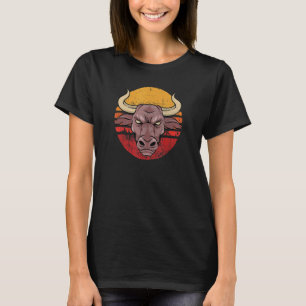 Camiseta Vintage Bull Rider Retro Rodeo Sunset Bull