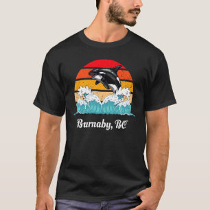 Camiseta Vintage Burnaby BC, ferida Orca Killer Whale Sw
