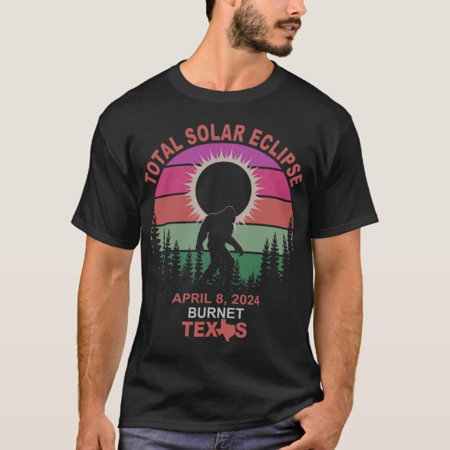 Camiseta Vintage Burnet Texas Total Solar Eclipse 2024 (Frente)