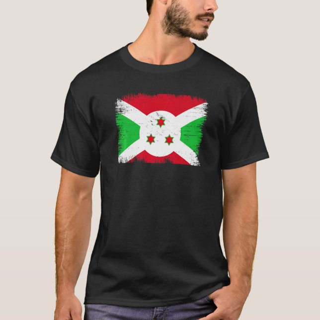 Camiseta Vintage Burundi Flag Burundian Independence Day Pr (Frente)