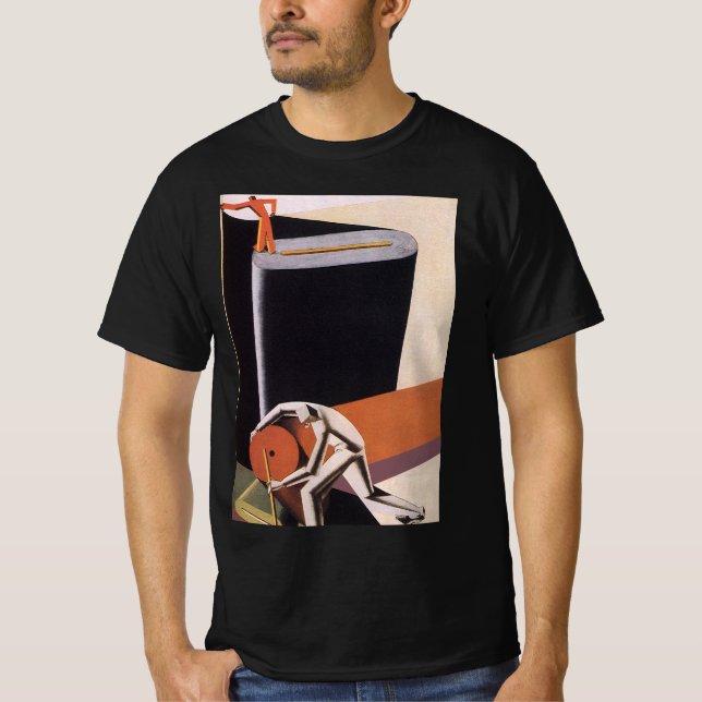 Camiseta Vintage Business, Art Deco Tecidos e têxteis (Frente)