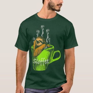 Camiseta Vintage Café Lama Cute Lpreguiçoso Flor Café