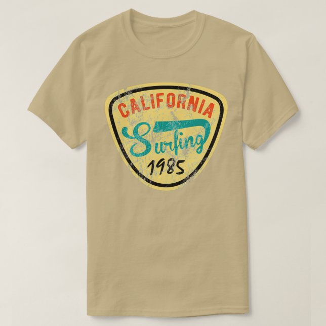 Camiseta Vintage California Surfing (Frente do Design)