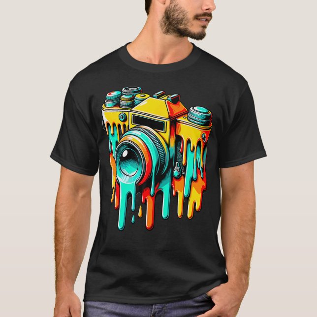 Camiseta Vintage Camera Photographer Photography Photograph (Frente)