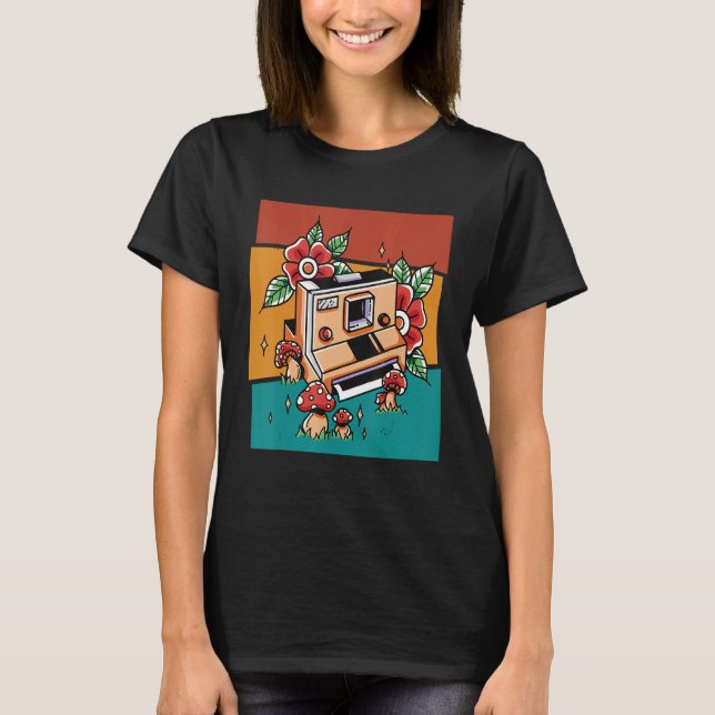 Camiseta Vintage Camera Retro Photographer (Frente)