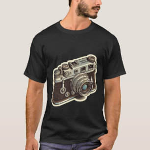 Camiseta Vintage Camera Sticker - Discagem do Lover de Foto