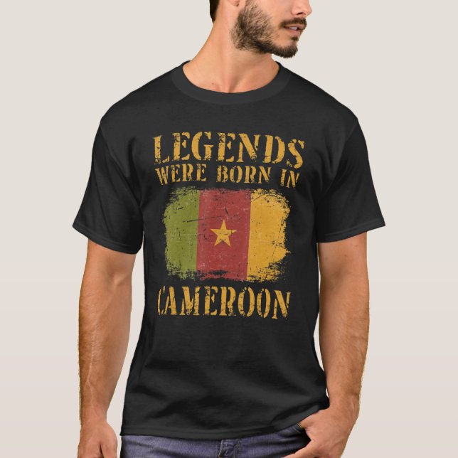 Camiseta Vintage Cameroonian Flag Camarões (Frente)