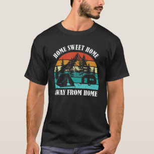 Camiseta Vintage Camper Caminhando Para Casa Doce Para Long