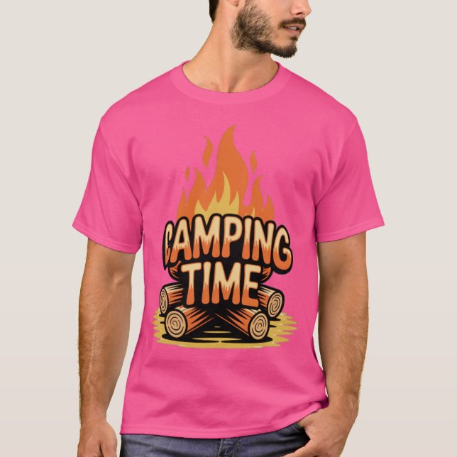 Camiseta Vintage "Camping Time" Firewood (Frente)