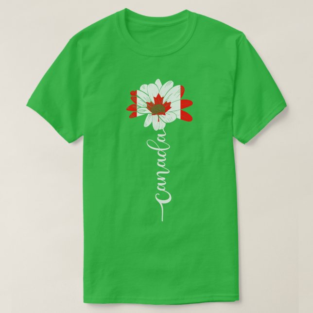 Camiseta Vintage Canada Sunflower Flag Canada Lover (Frente do Design)