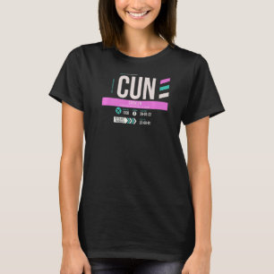 Camiseta Vintage Cancun CUN Código do Aeroporto CUN Retro V