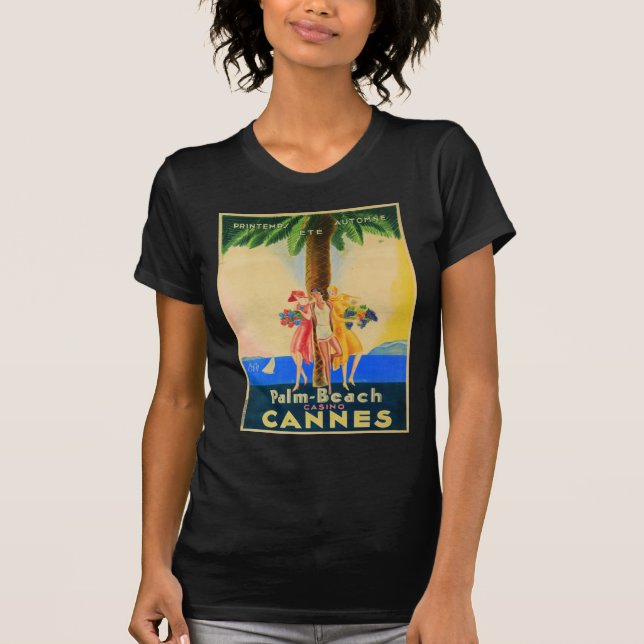 Camiseta Vintage Cannes Viagem francês (Frente)