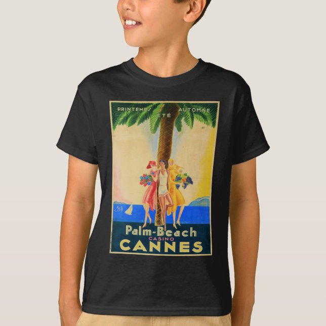 Camiseta Vintage Cannes Viagem francês (Frente)