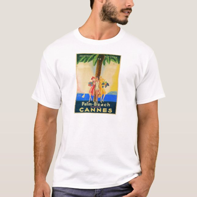 Camiseta Vintage Cannes Viagem francês (Frente)
