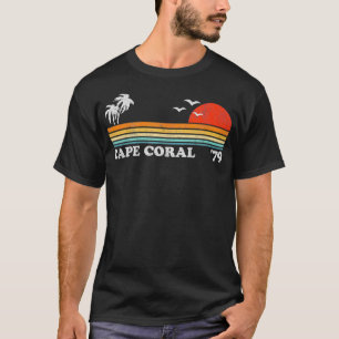 Camiseta Vintage Cape Coral Florida Retro Sun Beach Surfing