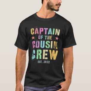 Camiseta Vintage CAPITÃO DA TRIPULAÇÃO DO CUSIN 2022 Funny 