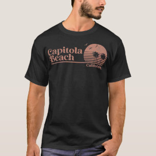 Camiseta Vintage Capitola Beach California Palm Trees CA Re