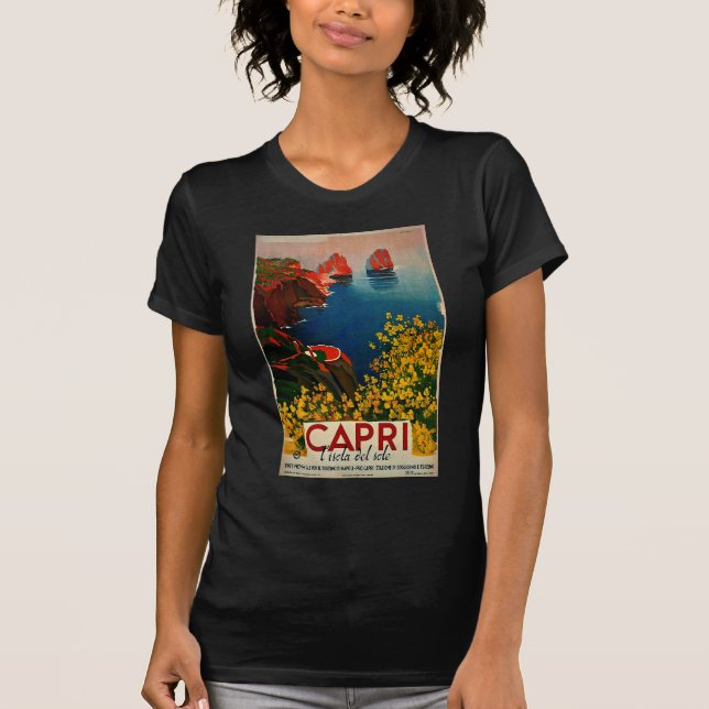 Camiseta Vintage Capri L'Isola del Sole Itália (Frente)