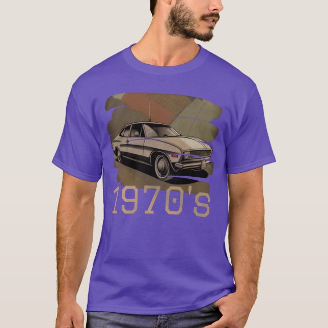 Camiseta vintage car 1970s vintage retro (Frente)