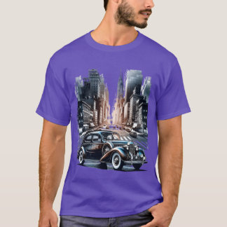 Camiseta Vintage car in the city gift girl family