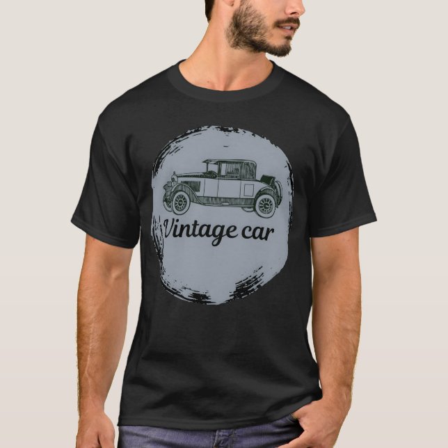 Camiseta Vintage car Lovers classic boy friends family (Frente)