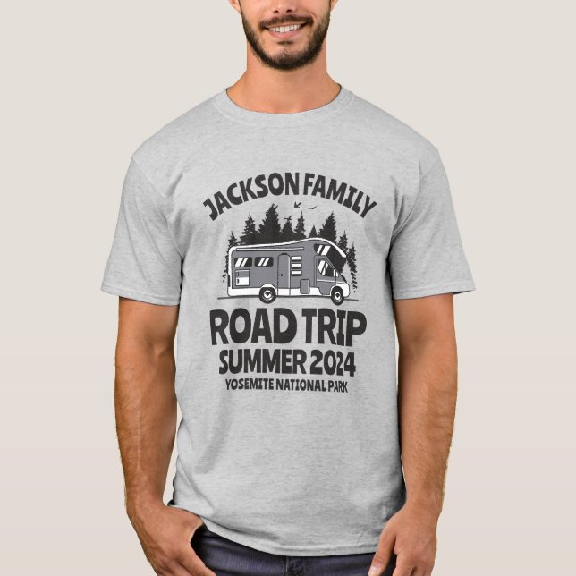 Camiseta Vintage Caravan Family Reunion Camping Road Trip (Frente)