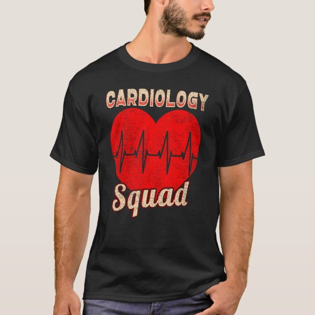 Camiseta Vintage Cardiology Squad Cardiovascular Cardiologi (Frente)