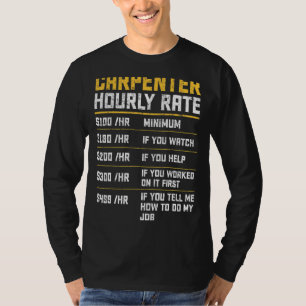 Camiseta Vintage Carpenter - Taxa Horária Woodworker