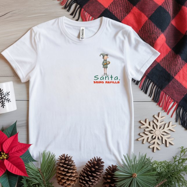 Camiseta Vintage cartoon elf ironic wishes (Criador carregado)