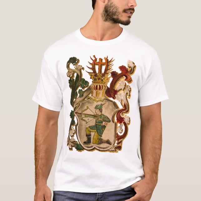 Camiseta Vintage, Casaco de Armas do Sagitário Alemão (Frente)