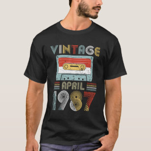 Camiseta Vintage cassete de banda magnética do aniversário