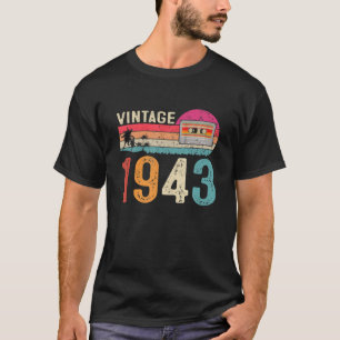 Camiseta Vintage Cassette 1943 Born 79Th Birthday