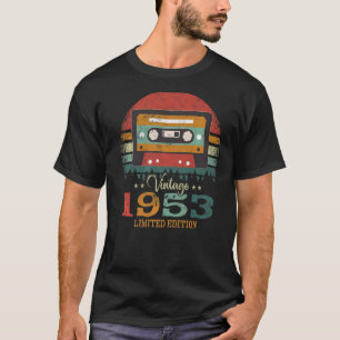 Camiseta Vintage Cassette Tape 1953 Aniversário