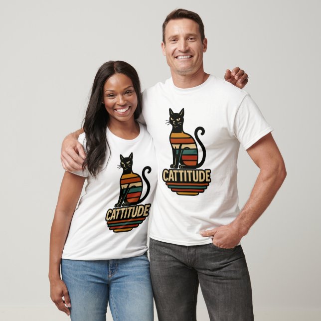 Camiseta vintage cat (Unissex)