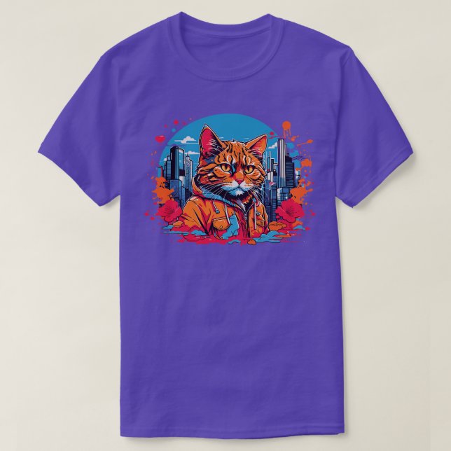 Camiseta Vintage Cat (Frente do Design)
