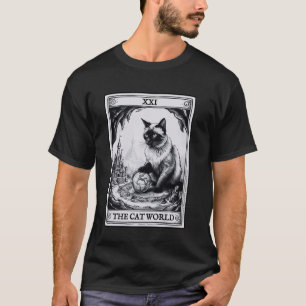 Camiseta Vintage Cat Amante Tarot Card Kitten Tarot Card Ti