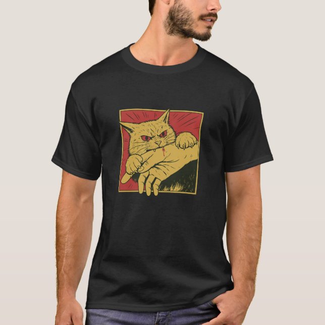 Camiseta Vintage Cat Bite T-Shirt (Frente)