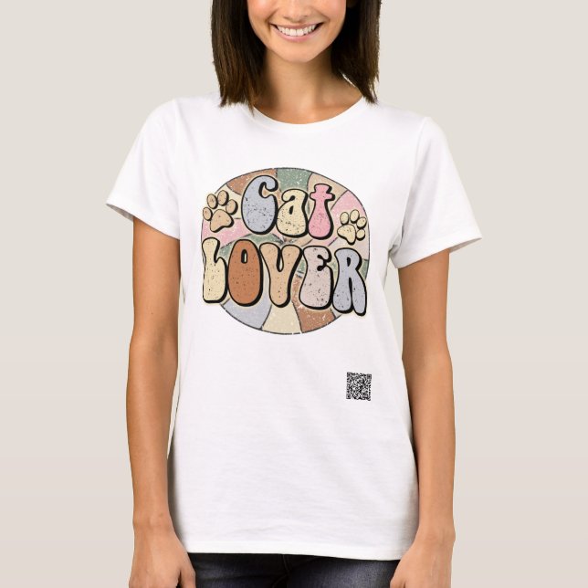 Camiseta Vintage Cat Lover (Frente)