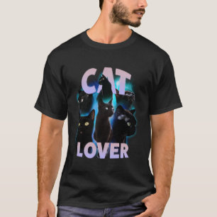 Camiseta Vintage Cat Lover Bootleg 90s Hip Hop Rapper Men a