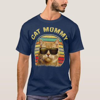 Camiseta vintage cat mamãe engraçada mãe retro o melhor gat