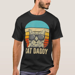 Camiseta Vintage Cat Pai Funny Cat Gift Gift Gift Cat Pai F