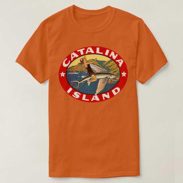 Camiseta Vintage Catalina Island California (Frente do Design)