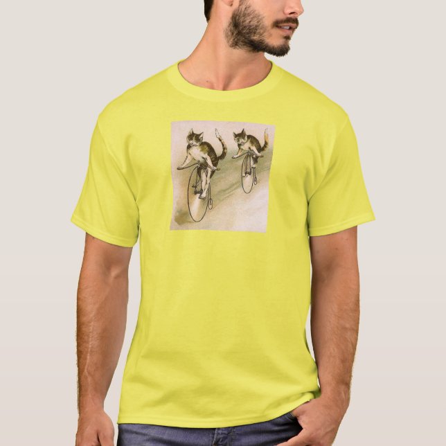 Camiseta Vintage Cats on Bikes (Frente)