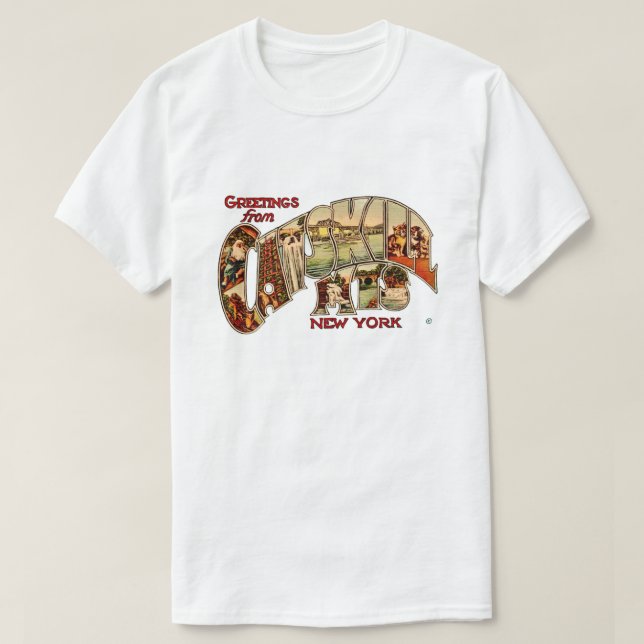 Camiseta Vintage Catskill Mtns (Frente do Design)
