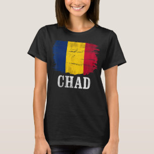 Camiseta Vintage Chad Flag Para Chade