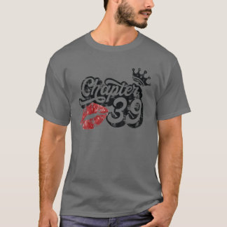 Camiseta Vintage Chapter 39 Classy Lábios Happy Birthday 39