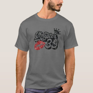 Camiseta Vintage Chapter 39 Classy Lábios Happy Birthday 39